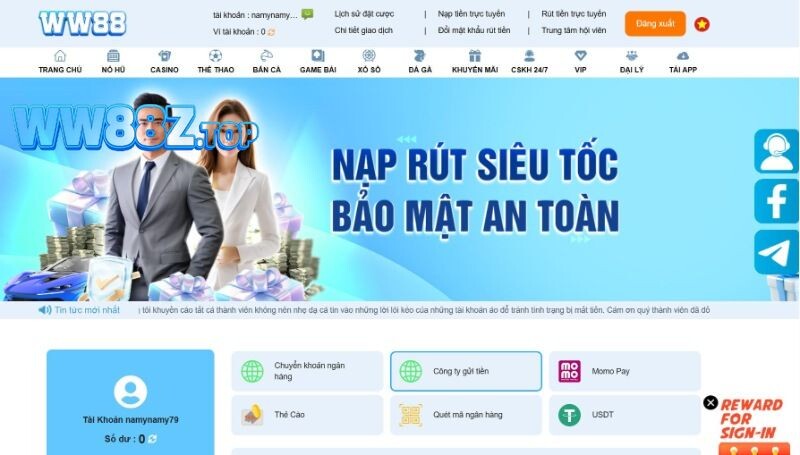 Điều kiện nạp tiền cược tại nhà cái WW88