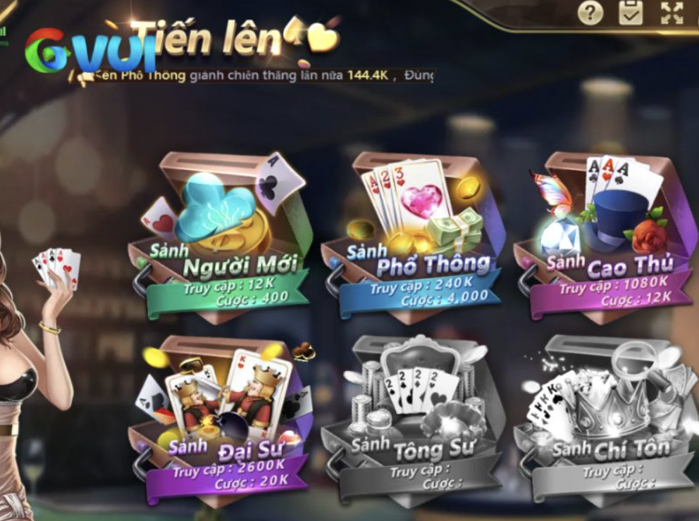 Vào GVUI chơi Tiến lên Miền Nam ngay